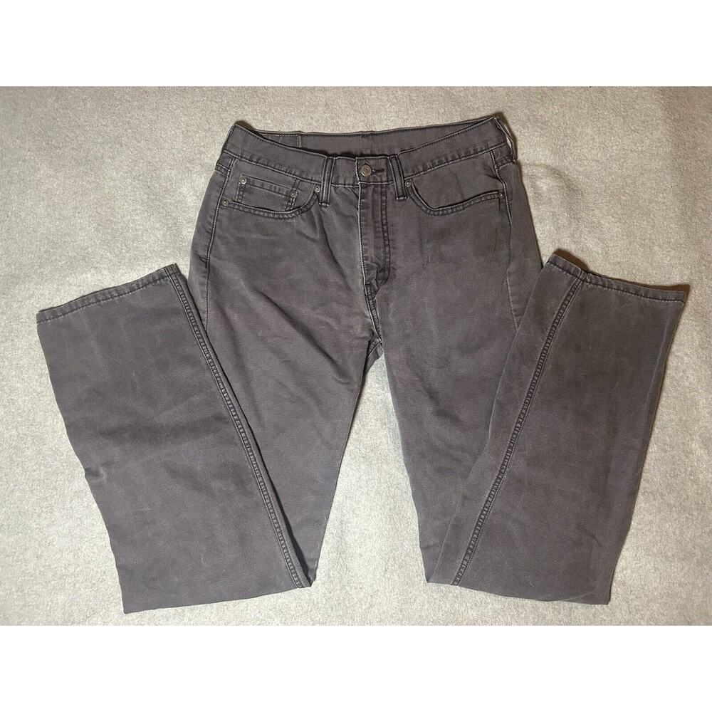 Levis 514 Jeans Mens W32 L34 Black Grey Straight Tapered White Tag Denim